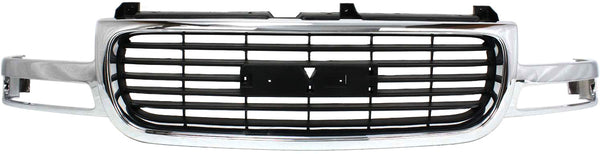 1999-2002 GMC Sierra Pickup Truck Grille, Chrome Shell/Black Insert