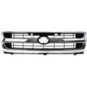 1997-2000 Toyota Tacoma Grille, Chrome Shell/Black