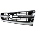 1997-2000 Toyota Tacoma Grille, Chrome Shell/Black