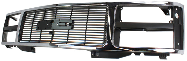 1988-1993 GMC Pickup Grille, Chrome Shell/Black Insert