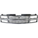 1994-2002 Chevy Pickup Grille, Chrome Shell/Silver