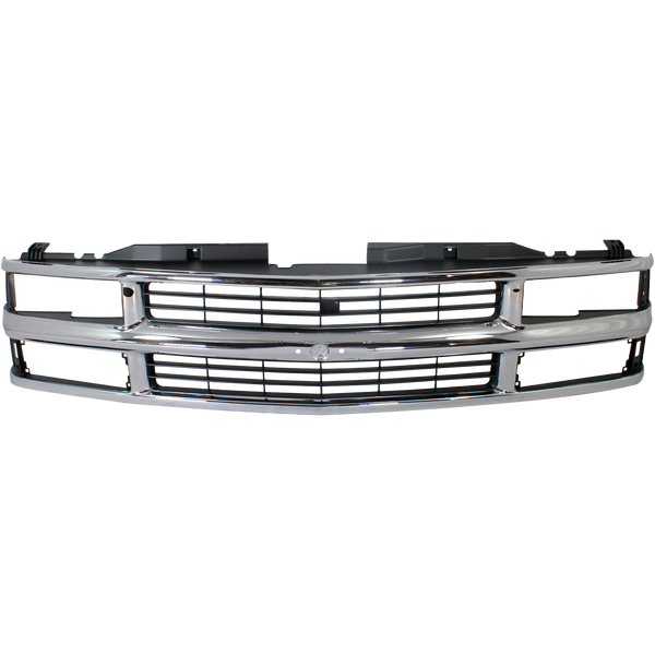 1994-2002 Chevy Pickup Grille, Chrome Shell/Silver