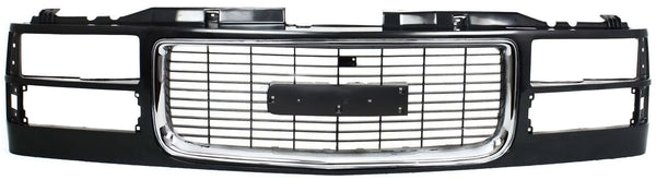 1994-2000 GMC C1500 Pickup Grille, Painted-Black for the years 1994, 1995, 1996, 1997, 1998, 1999, 2000,