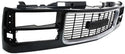 1994-2000 GMC K1500 Pickup Grille, Painted-Black for the years 1994, 1995, 1996, 1997, 1998, 1999, 2000