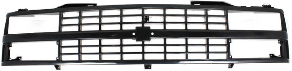 1988-1993 Chevy C1500 Pickup Grille, Painted-Black for the years 1988, 1989, 1990, 1991, 1992, 1993