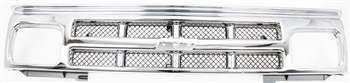 1991-1993 Chevy S-10 Pickup Grille, Painted-Silver