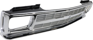 1991-1993 Chevy S10 Pickup Grille, Chrome Shell/Gray