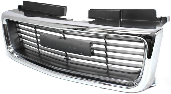 1998-2001 GMC Jimmy Grille, Chrome Shell/Silver Gray