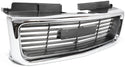 1998-2001 GMC Jimmy Grille, Chrome Shell/Silver Gray