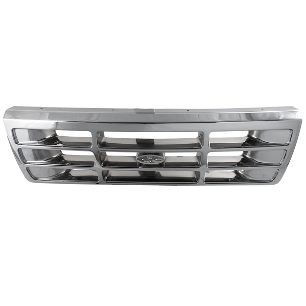 1992-1997 Ford F-series Grille, Chrome Shell/gray