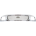 1997-1998 Ford Expedition Grille, Chrome Shell/Silver