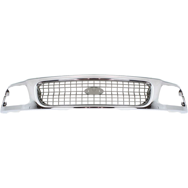 1997-1998 Ford Expedition Grille, Chrome Shell/Silver