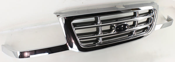 2001-2003 Ford Ranger Grille, Cross Bar Insert, Chrome