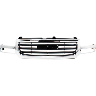 2003-2007 GMC Sierra 1500 Grille, Chrome Shell/Black