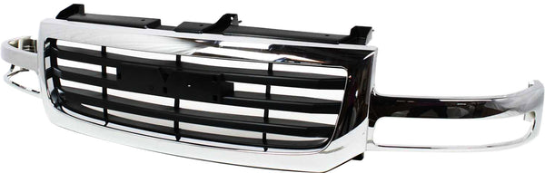 2003-2007 GMC Sierra 1500 Grille, Chrome Shell/Black