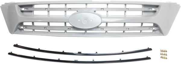 2006-2012 Kia Sedona Grille, Upper, Chrome Shell/gray