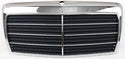 1986-1993 Mercedes E-class Grille, Chrome Shell/gray