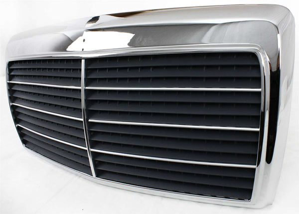 1986-1993 Mercedes E-class Grille, Chrome Shell/gray