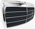 1986-1993 Mercedes E-class Grille, Chrome Shell/gray