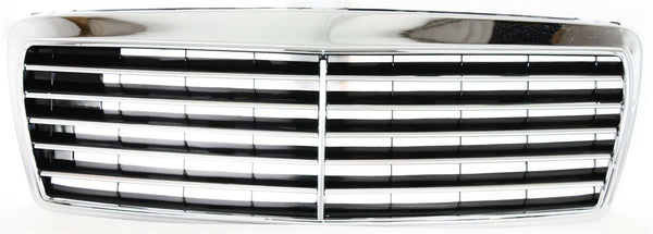 1996-1999 Mercedes E-class Grille, Chrome Shell/Black