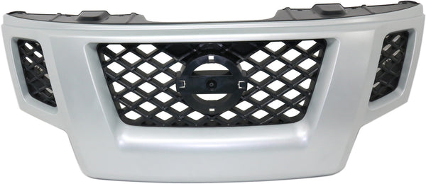 2009-2013 Nissan Xterra Grille, Silver Shell/Dark Gray