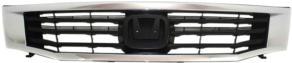 2008-2010 Honda Accord Grille, Chrome Shell/Black