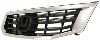 2008-2010 Honda Accord Grille, Chrome Shell/Black