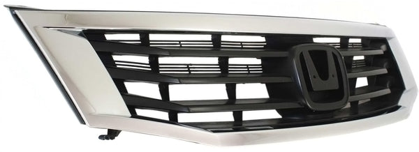 2008-2010 Honda Accord Grille, Chrome Shell/Black