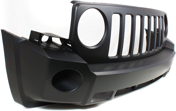 2007-2010 Jeep Patriot Front Bumper Cover, Primed, w/Tow Hooks, w/Fog Lamp for the years: 2007, 2008, 2009, 2010