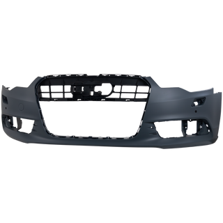 2012-2015 Audi A6 Front Bumper Cover, Primed W/Parking Aid for the years: 2012, 2013, 2014, 2015