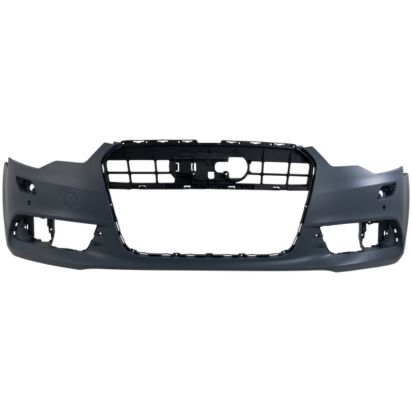 2012-2015 Audi A6 Front Bumper Cover, Primed W/Parking Aid for the years: 2012, 2013, 2014, 2015