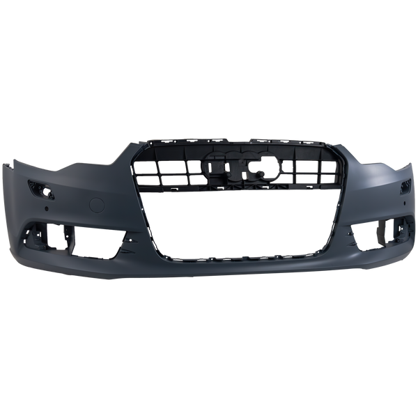 2012-2015 Audi A6 Front Bumper Cover, Primed W/Parking Aid for the years: 2012, 2013, 2014, 2015