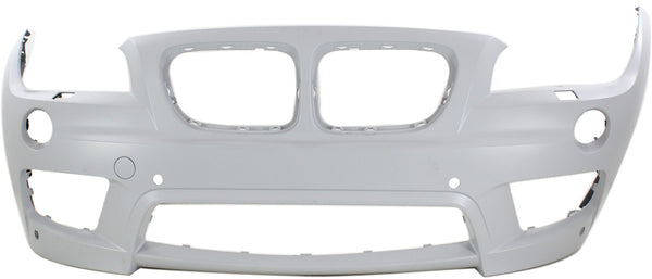 2013-2015 BMW X1 Front Bumper Cover, Primed, w/Headlamp Washer, w/Park Distance for the years: 2013, 2014, 2015