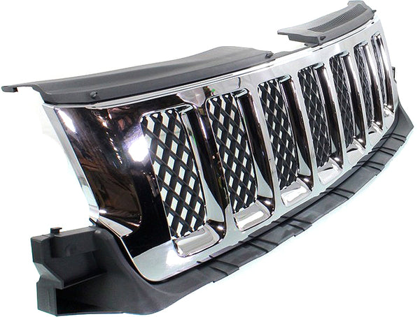 2011-2013 Jeep Grand Cherokee Grille, Chrome Shell