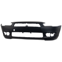 2008-2015 Mitsubishi Lancer Front Bumper Cover, Primed, w/o Air Dam Hole for the years: 2008, 2009, 2010, 2011, 2012, 2013, 2014, 2015