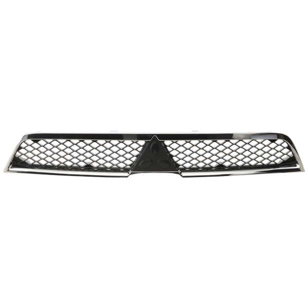 2008-2015 Mitsubishi Lancer Grille, Chrome Shell/ Black Insert