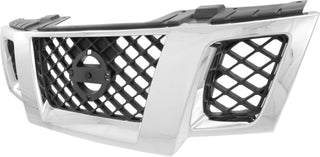 2009-2015 Nissan Frontier Grille, Chrome Shell/Black