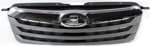 2010-2012 Subaru Outback Grille, Chrome Shell/Silver