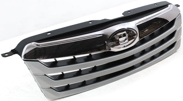 2010-2012 Subaru Outback Grille, Chrome Shell/Silver