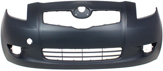 2007-2008 Toyota Yaris Front Bumper Cover, Primed, w/Fog Lamp Hole, Hatchback for the years: 2007, 2008