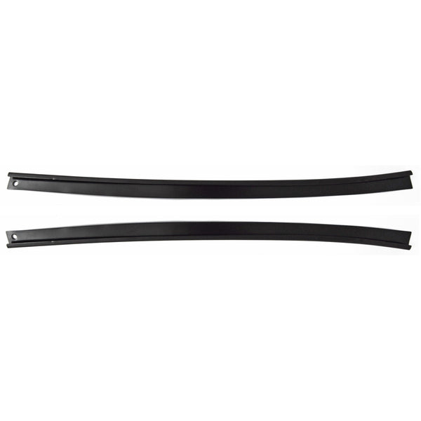 1978-1981 Pontiac LeMans Front Weatherstrip Retainer Stainless Steel with Black Paint (Pair)