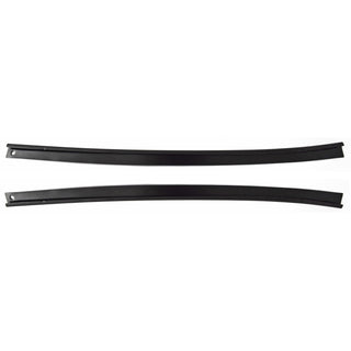 1978-1987 Chevy El Camino Front Weatherstrip Retainer Stainless Steel with Black Paint (Pair)