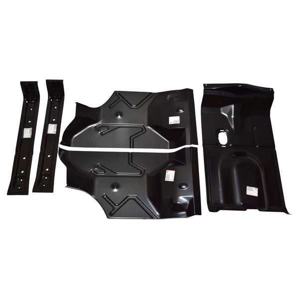 1973-1977 Pontiac LeMans Trunk Floor 8 Pcs Kit With Brackets & Gas Tank Braces