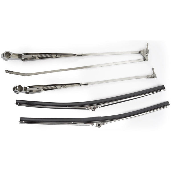 1968-1972 Oldsmobile Cutlass Bright Wiper Arms & Polished Blades Kit W/Hidden Arm Style