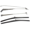 1968-1972 Pontiac LeMans Bright Wiper Arms & Polished Blades Kit W/Hidden Arm Style