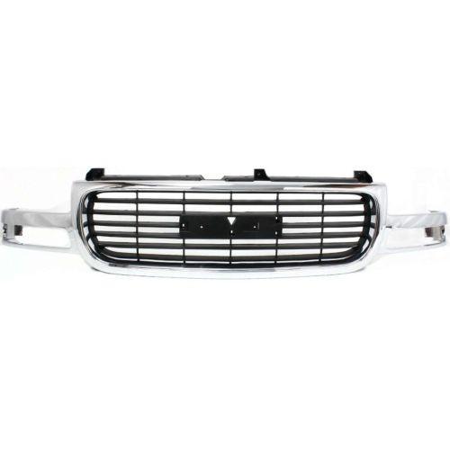 1999-2002 GMC Sierra Pickup Truck Grille, Chrome Shell/Black Insert - Classic 2 Current Fabrication