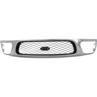 1997-1998 Ford F-250 Grille, Mesh, Chrome Shell/Silver - Classic 2 Current Fabrication
