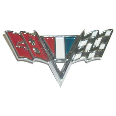 1964-1967 Chevy El Camino Fender Emblem, V-flags, For W Small Block V8 