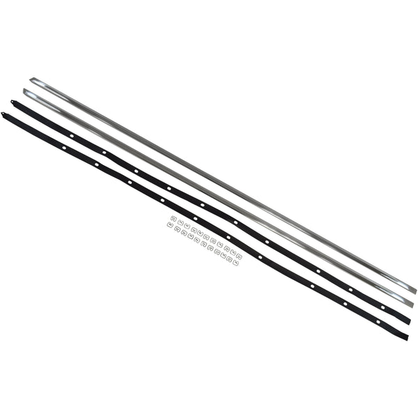 1965-1972 Mercedes-Benz W108 W109 SEL Rocker Panel Side Moulding Set Polish - Classic 2 Current Fabrication