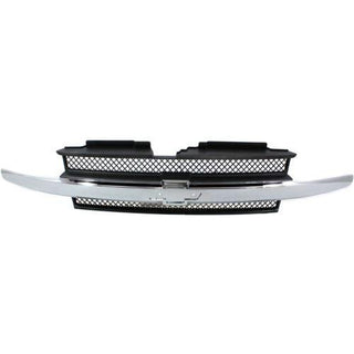 2002-2005 Chevy Trail Blazer Grille, Black, With Chrome Center Bar - Classic 2 Current Fabrication